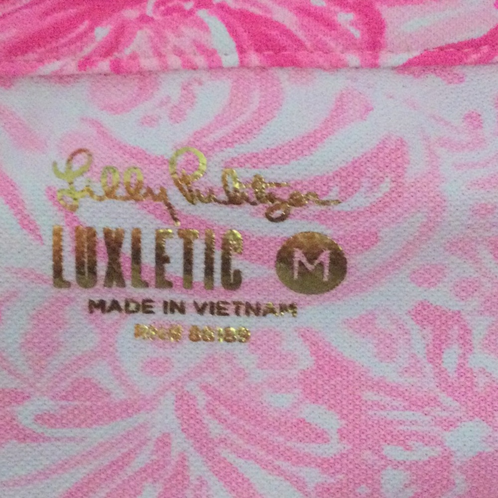 Lilly Pulitzer Pink Sleeveless V-Neck Printed Tank - Picture 3 of 14